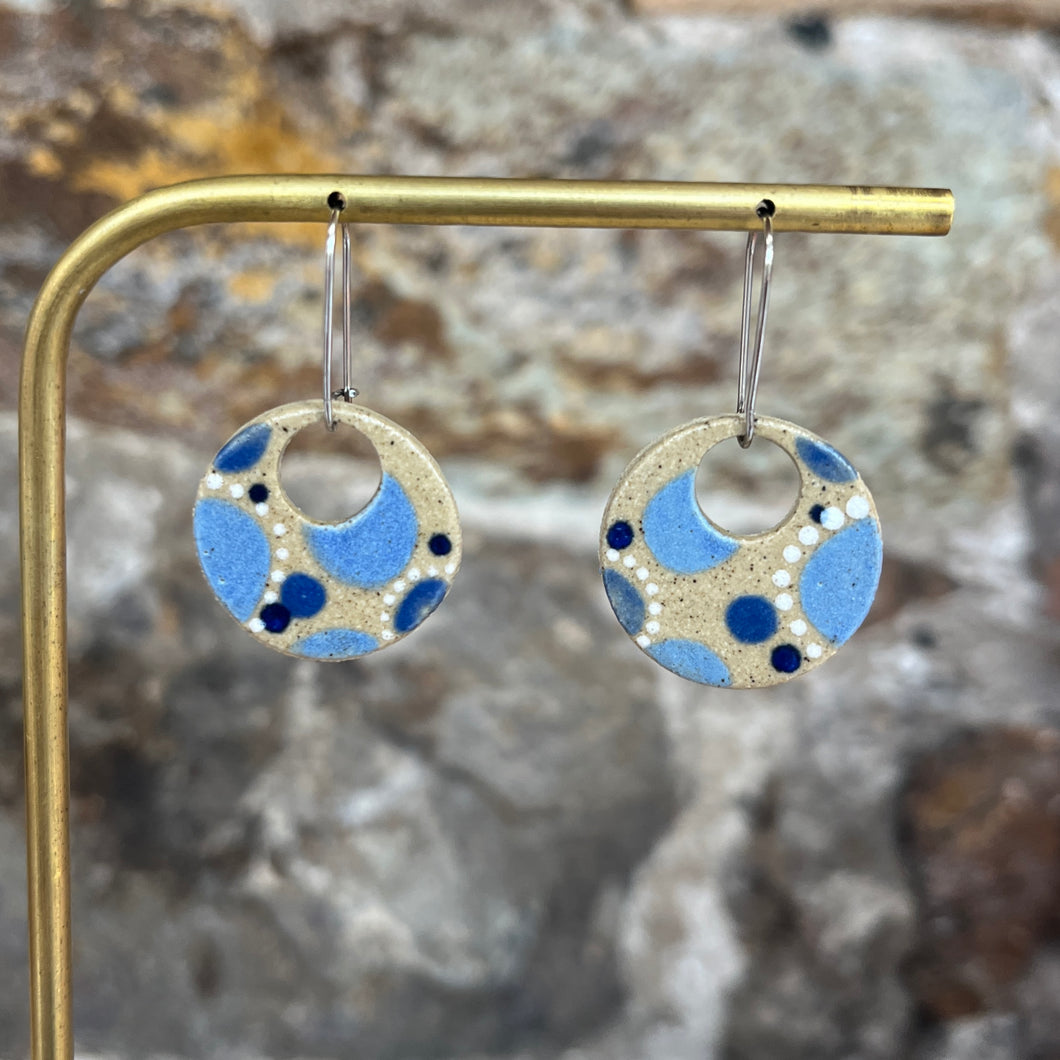 Muddled Earrings - Blue Spots