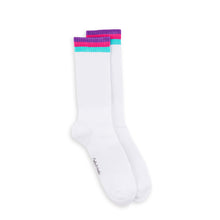 Load image into Gallery viewer, White &amp; Pink Bamboo Hiking Socks (seamless toe)
