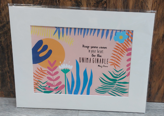 Keep some room.... Botanical quote print
