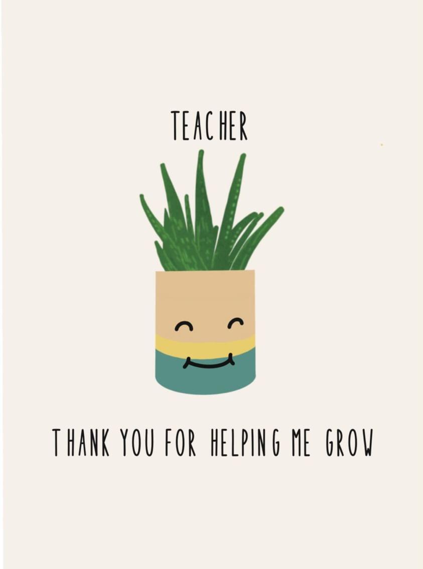 Teacher Plant Card