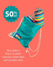 Load image into Gallery viewer, Sustainable Rainbow Rainboots now with 50% off with code HALF
