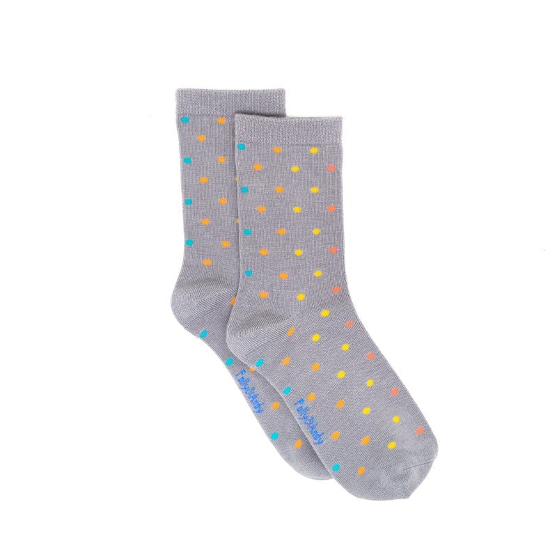 Back to School Grey Dots Bamboo Socks