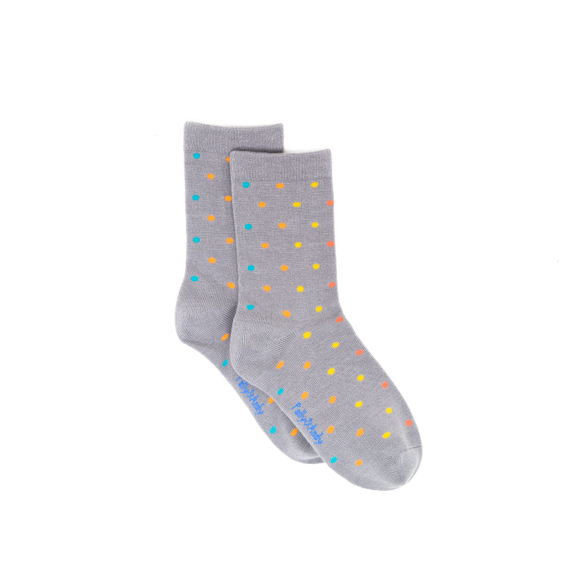 Back to School Grey Dots Bamboo Socks