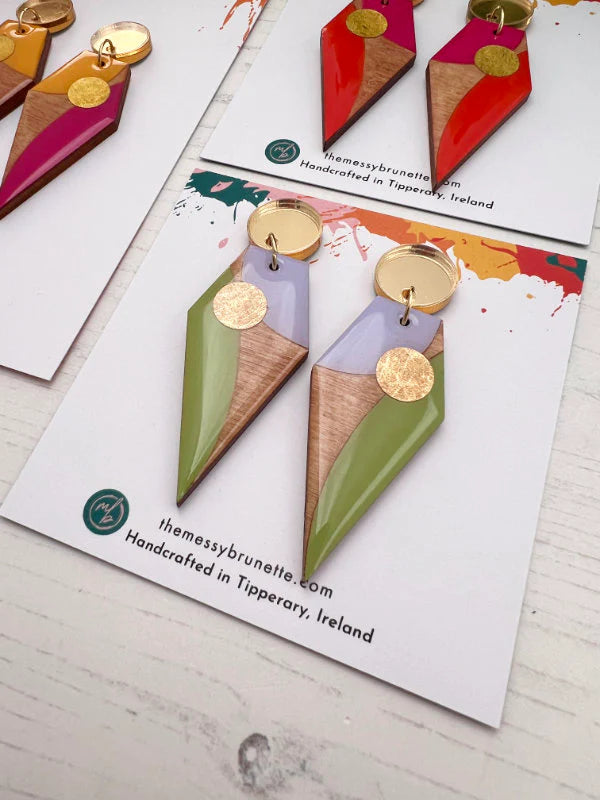 The Messy Brunette Geometric Earrings