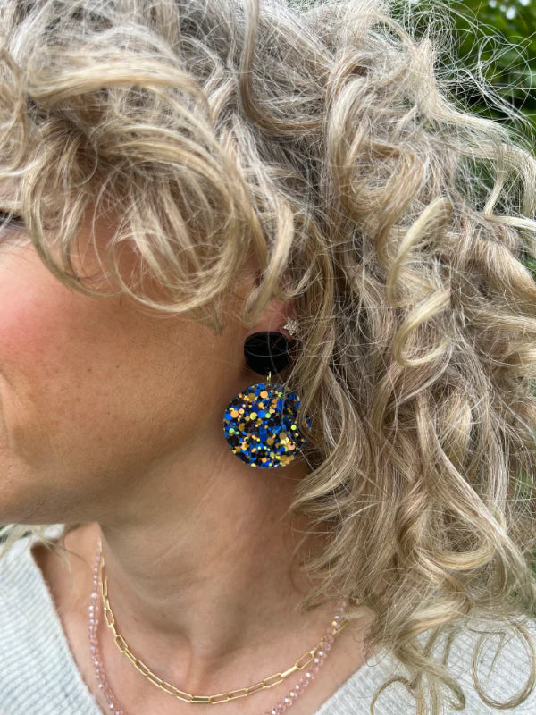 The Messy Brunette Sparkly Disco Dot Earrings
