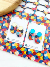 Load image into Gallery viewer, The Messy Brunette Multi Colour Statement Studs
