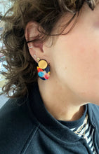 Load image into Gallery viewer, The Messy Brunette Multi Colour Statement Studs
