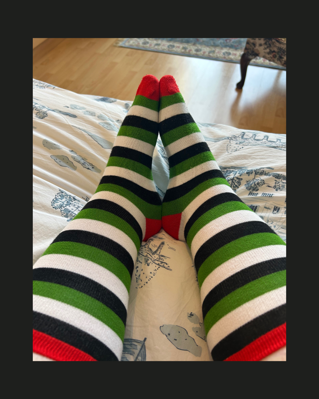 Palestinian stripe seamless bamboo socks