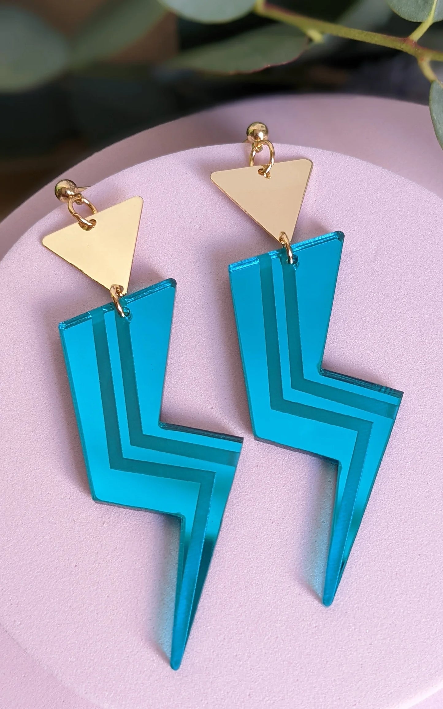 'Grace Jones' Lightning Bolt earrings by A Little Idea