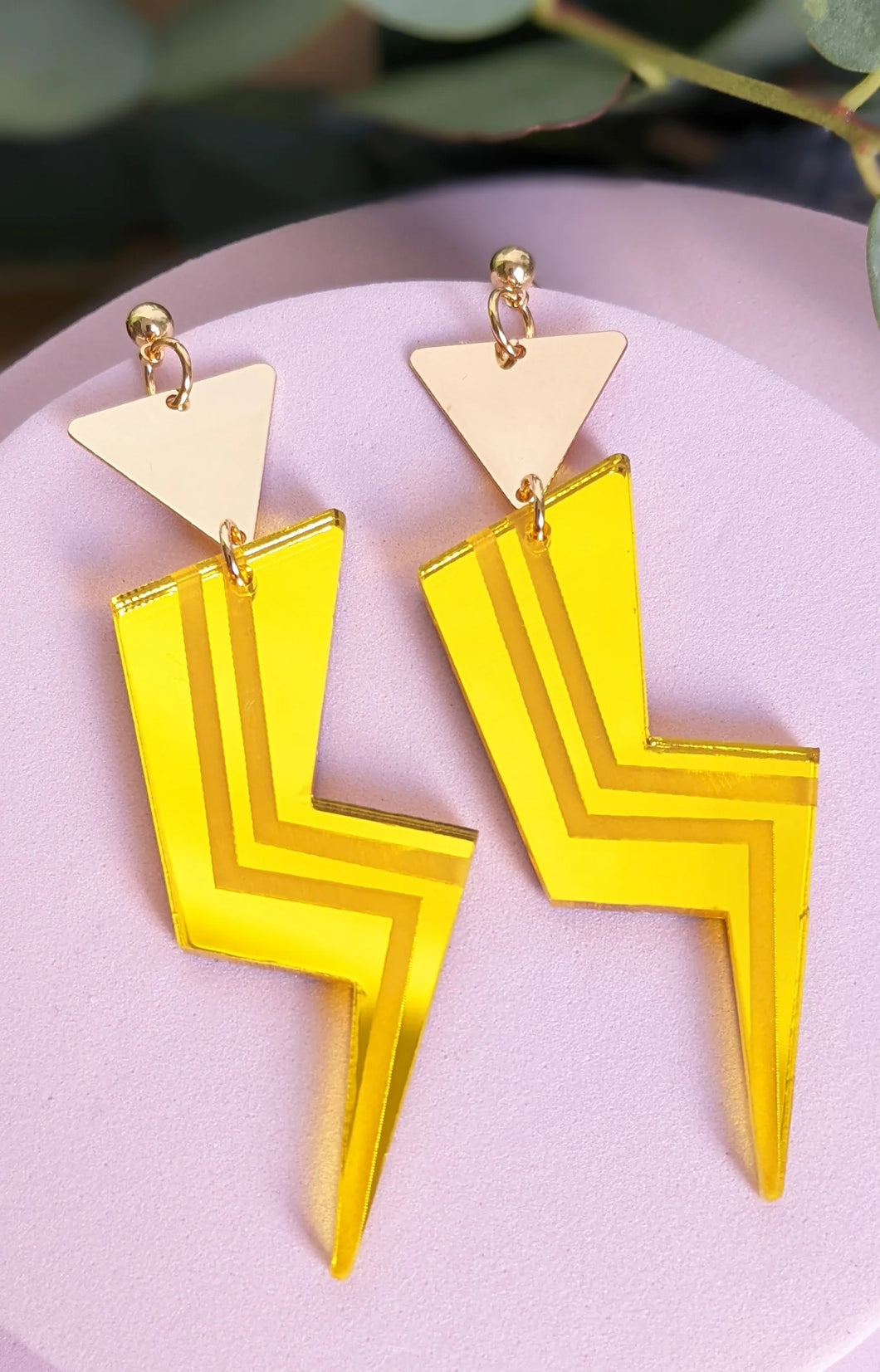 'Grace Jones' Lightning Bolt earrings by A Little Idea