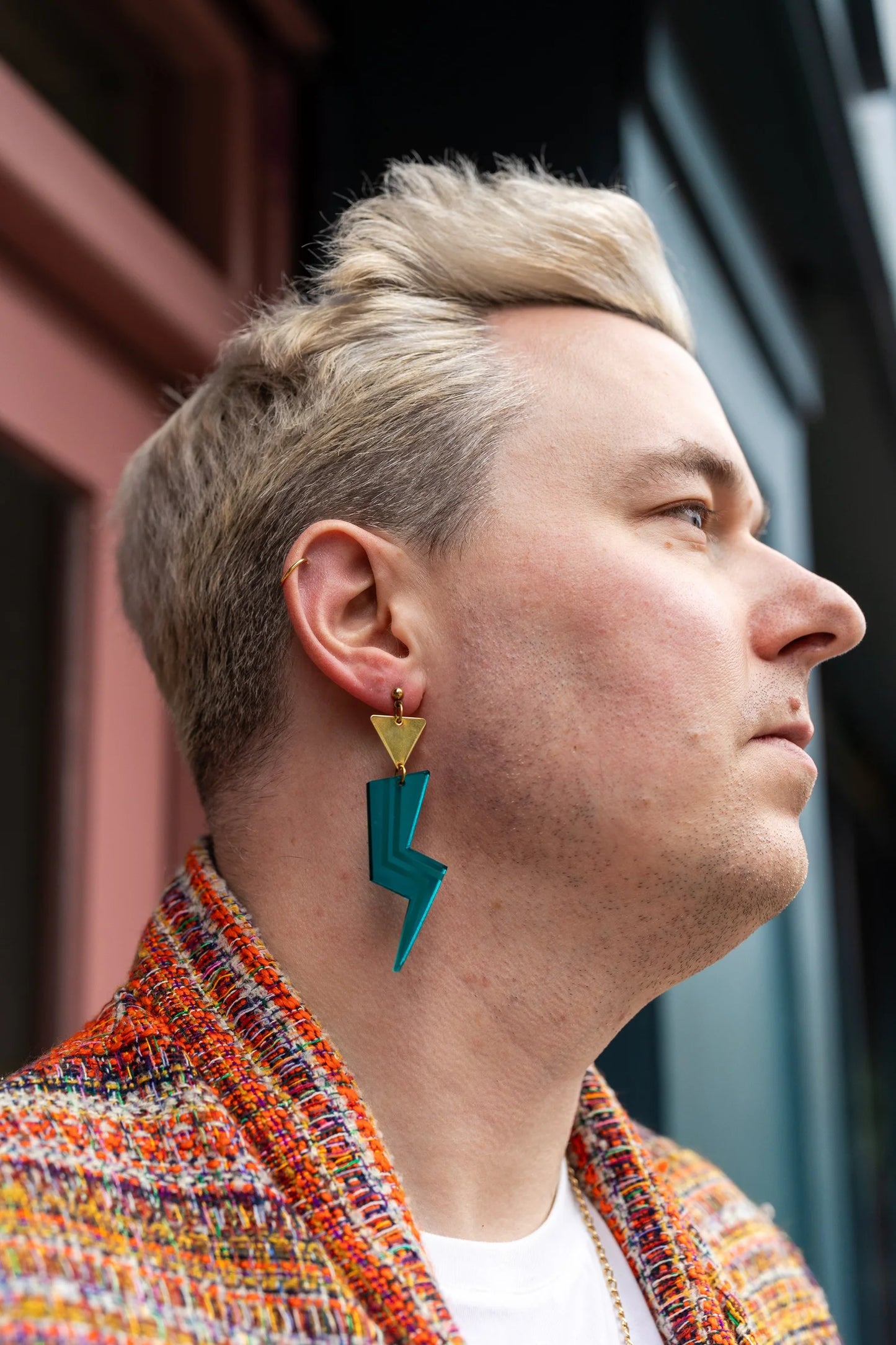 'Grace Jones' Lightning Bolt earrings by A Little Idea