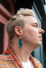 Load image into Gallery viewer, &#39;Grace Jones&#39; Lightning Bolt earrings by A Little Idea
