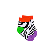 Load image into Gallery viewer, Zebra Stripe Bamboo Sock (seamless toe)
