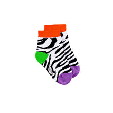 Load image into Gallery viewer, Zebra Stripe Bamboo Sock (seamless toe)
