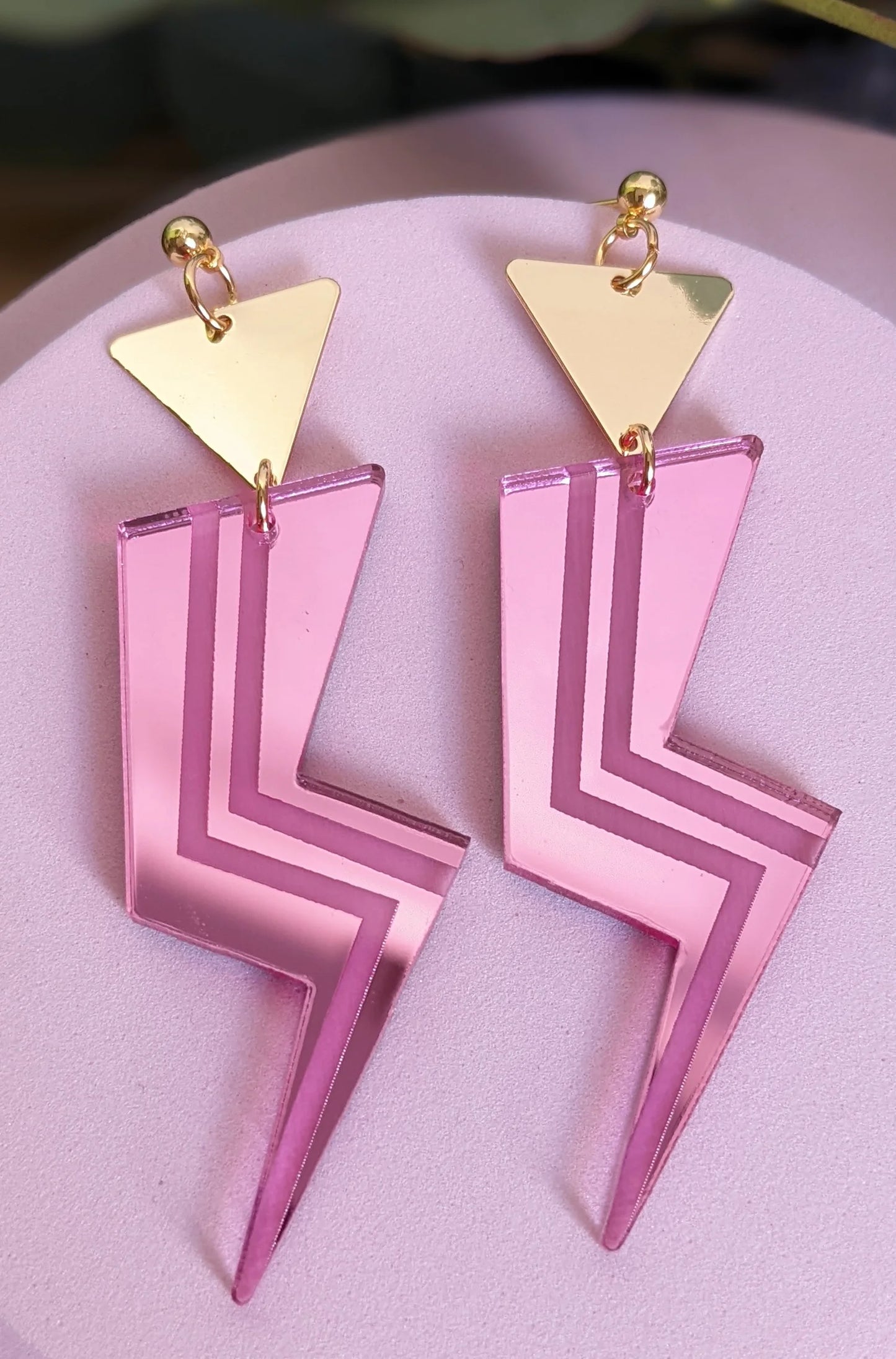 'Grace Jones' Lightning Bolt earrings by A Little Idea