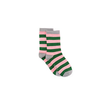 Load image into Gallery viewer, Alternative Christmas Pink &amp; Green Bamboo Sock - Seamless toe
