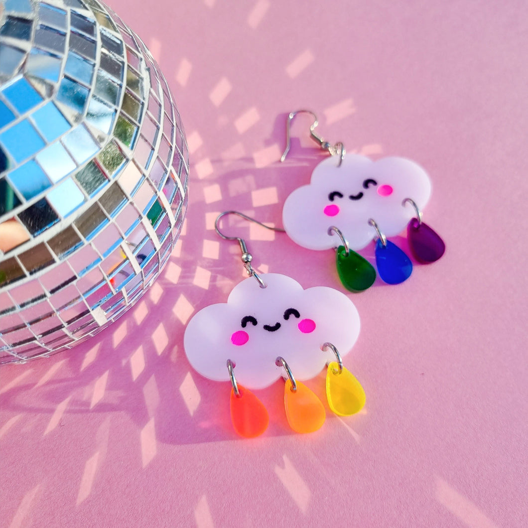 Rainbow Cloud Earrings