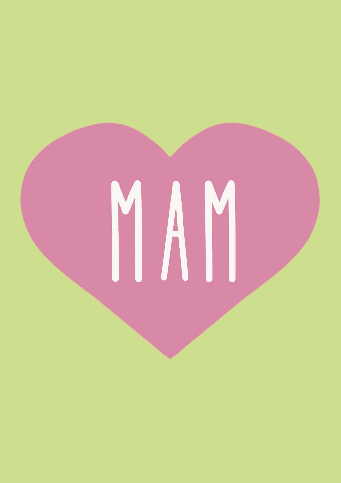 Mam Card in Pastel colours