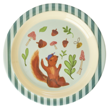 Load image into Gallery viewer, Squirrel Print Melamine Lunch Plate
