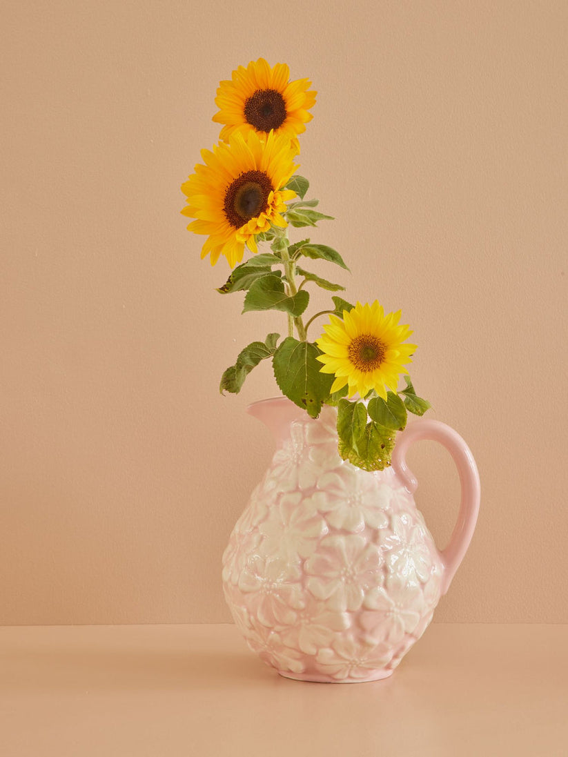 Ceramic Flower Jug by Rice - Perfect Pink