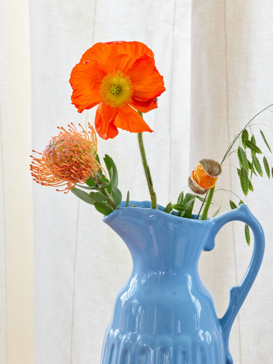 Large Ceramic Jug in Dove Blue - 2.5L