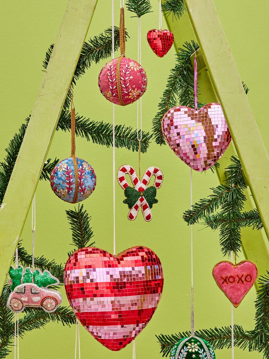 Medium Heart Disco Ball - Pink