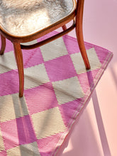 Load image into Gallery viewer, Pink Recycled Plastic Runner with Harlequin Design
