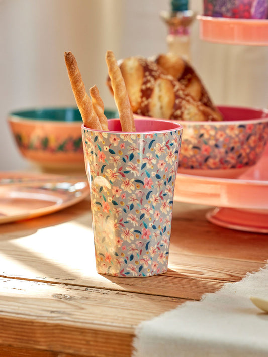 Melamine Cup Tall - Small Sandy Flower Print