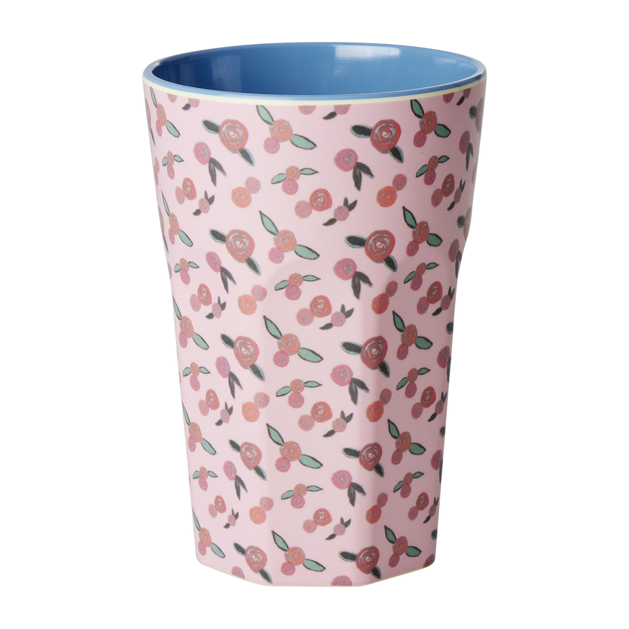 Melamine Cup Tall - A Rose is a Rose