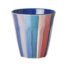 Load image into Gallery viewer, Melamine Cup Medium - N.Y Stripe Print
