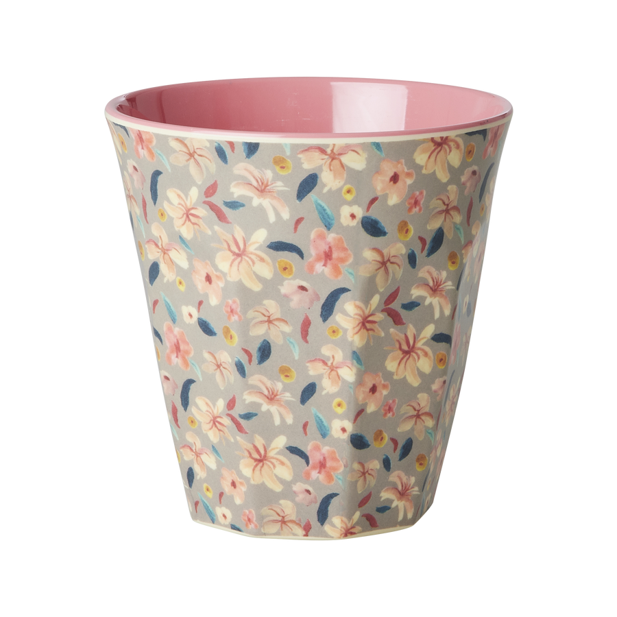 Melamine Cup Medium - Small Sandy Flower print