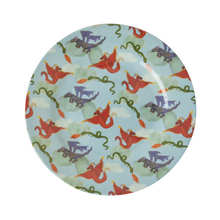 Load image into Gallery viewer, Dragon Print Melamine Lunch Plate
