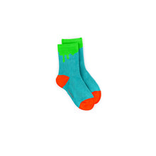 Load image into Gallery viewer, Green Paint Drip Bamboo Sock (seamless toe)
