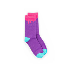 Load image into Gallery viewer, Pink Paint Drip Bamboo Sock (seamless toe)
