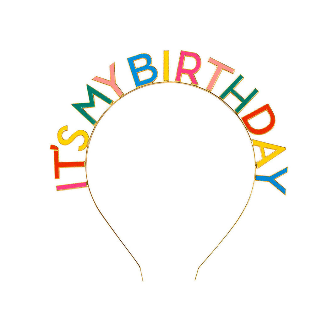 Rainbow 'it's my birthday' Headband