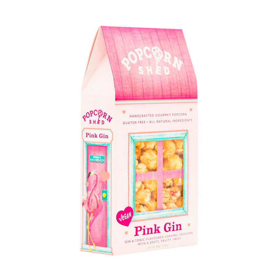 Vegan Pink Gin Popcorn Shed