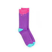 Load image into Gallery viewer, Pink Paint Drip Bamboo Sock (seamless toe)
