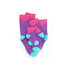 Load image into Gallery viewer, Pink Paint Drip Bamboo Sock (seamless toe)
