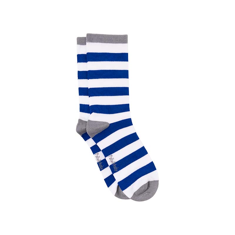 Waterford Blue & White Stripe Bamboo Sock (seamless toe)