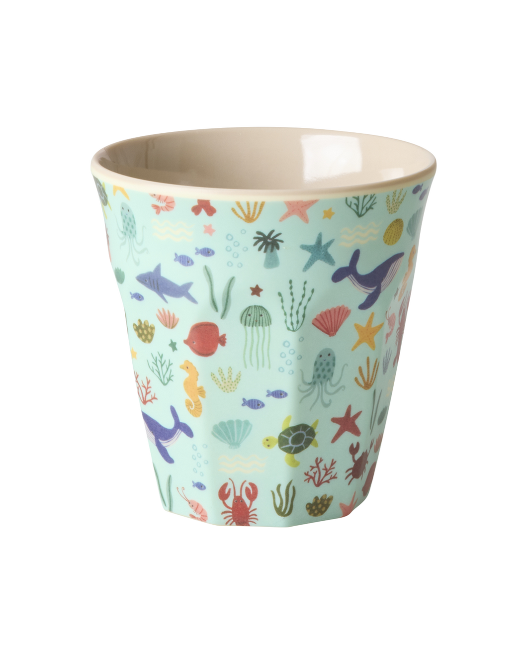 Melamine Medium Cup - Blue Ocean Print
