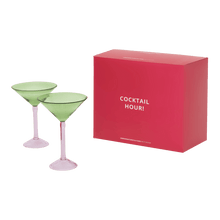 Load image into Gallery viewer, Martini Cocktail Glasses Gift Set - Set of 2
