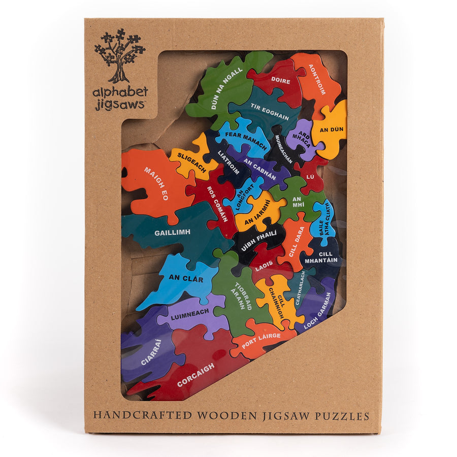 Map of Ireland Jigsaw Puzzle As Gaeilge