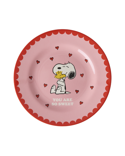 Plate - Pink Snoopy Print