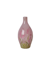 Load image into Gallery viewer, Glass Vase in Pink with Pink Flowers - 650ml
