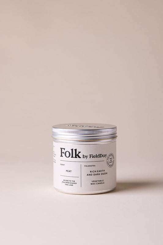 Peat Folk Tin Candle