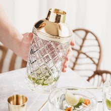Load image into Gallery viewer, Glass Cocktail Shaker Gold - 600ml 20oz
