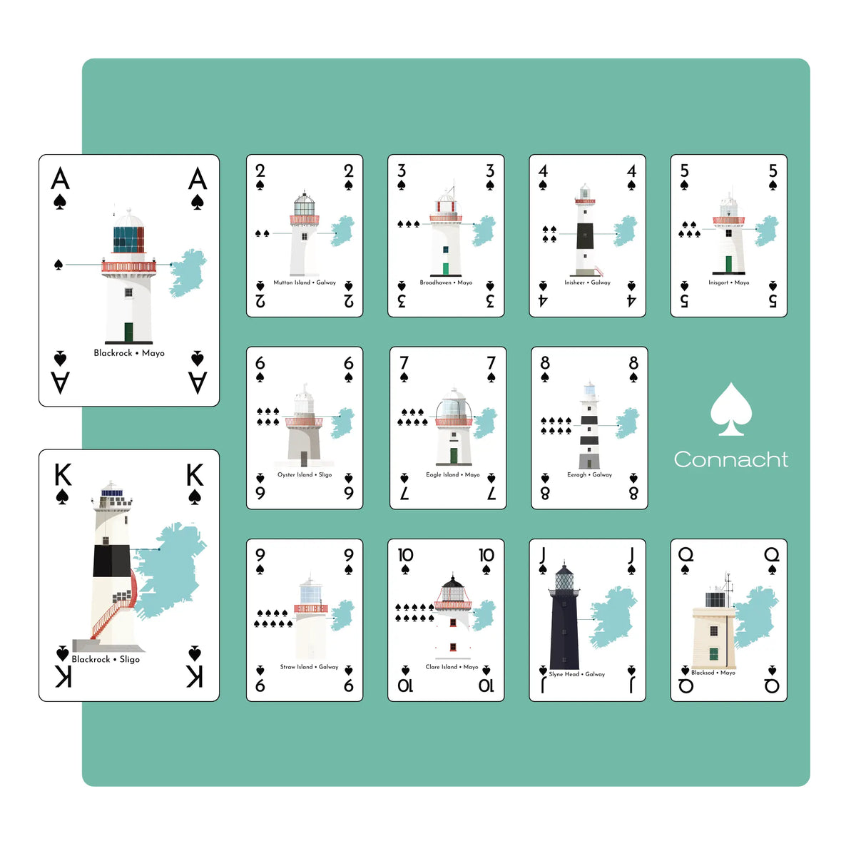 Playing Cards - Lighthouses of Ireland