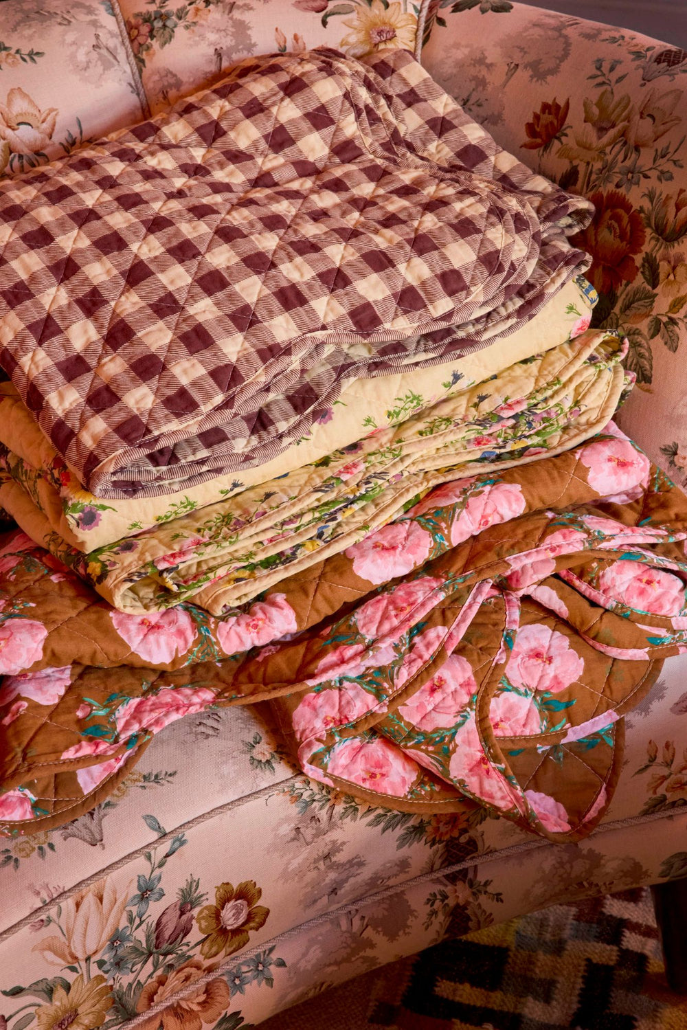 Quilt Blanket - Floral Fiesta Rose Print