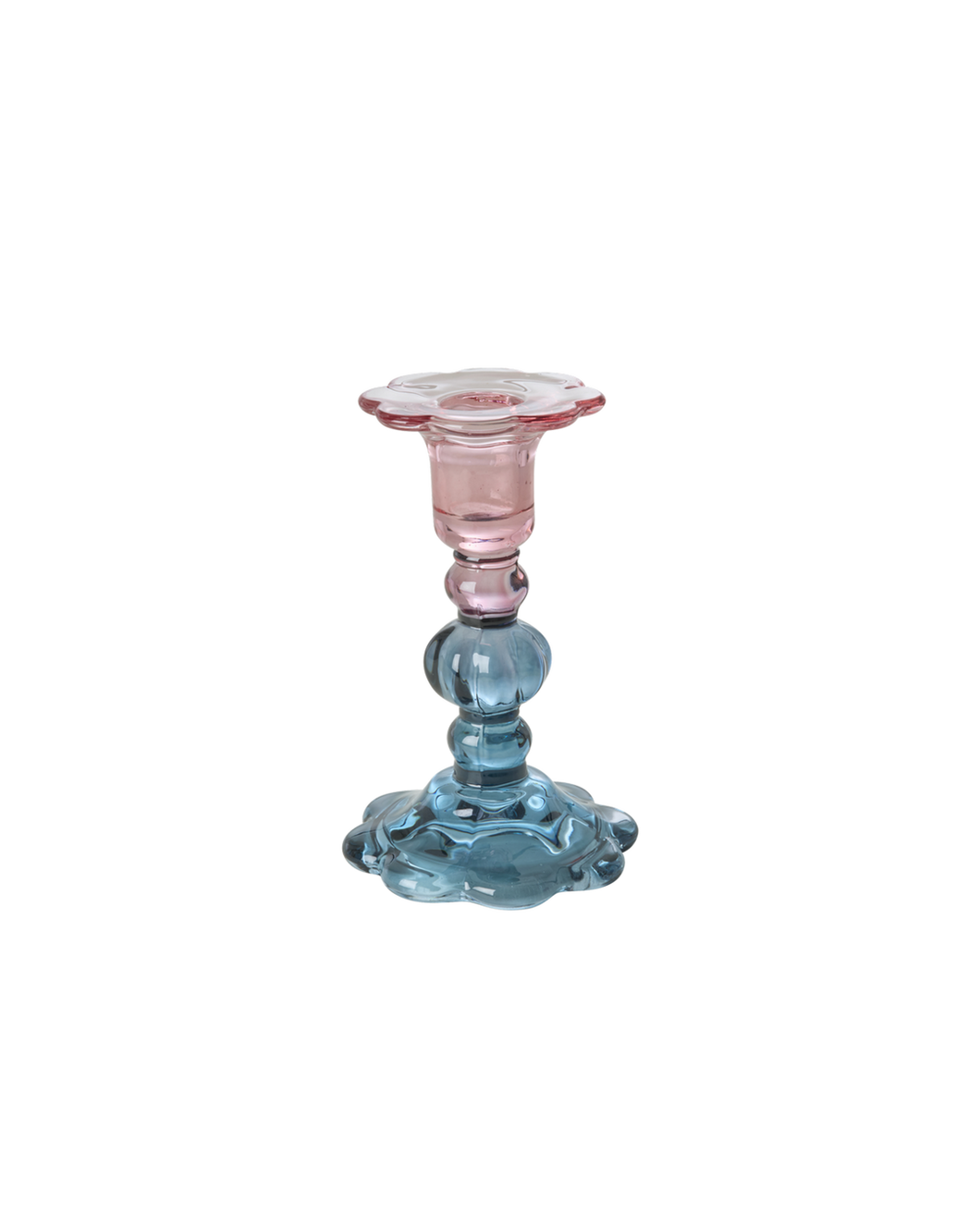 Glass Candle Holder in Flowers Shape Medium