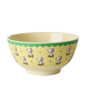 Load image into Gallery viewer, Yellow Snoopy Print Medium Melamine Bowl
